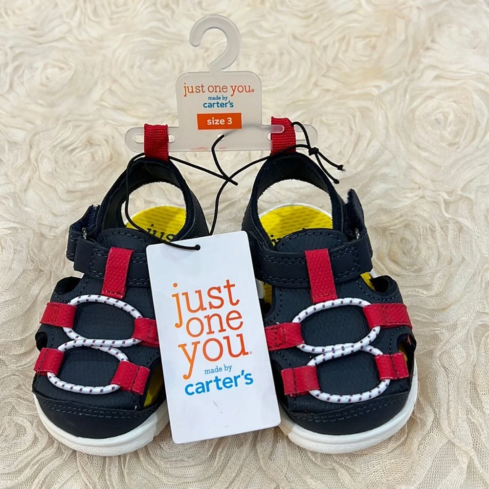 Carters Red White & Blue infant sandals size 3 💥Any3for $25